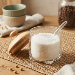 Sugar Bowl with Wooden Lid